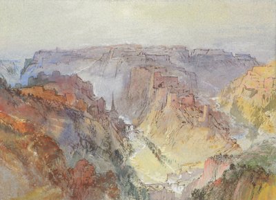 从费特申霍夫出发的卢森堡城，1839-1840年。 作者 约瑟夫·马洛德·威廉·特纳