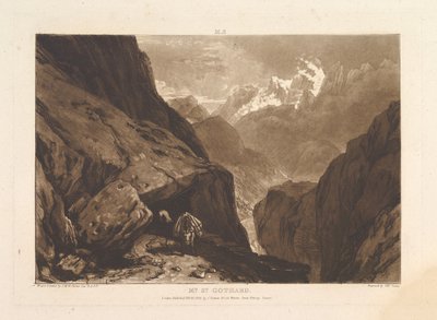 山圣Gothard酒店预订研究，第2部分，板9，1808年2月20。 作者 约瑟夫·马洛德·威廉·特纳