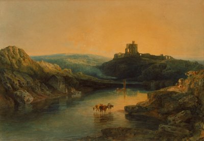 诺哈姆城堡。早晨，约1797年（纸上铅笔和水彩）。 作者 约瑟夫·马洛德·威廉·特纳