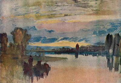 在佩特沃思的湖上-傍晚，1909年 作者 约瑟夫·马洛德·威廉·特纳
