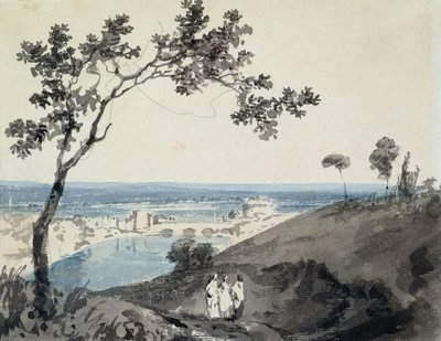罗马，理查·威尔逊（Richard Wilson）（1714-82）（铅笔和纸上水彩） 作者 约瑟夫·马洛德·威廉·特纳