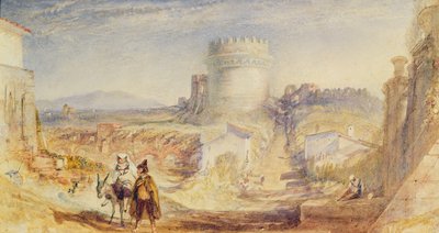 罗马，塞西莉亚-梅泰拉之墓，约 1824 年（纸面水彩画） 作者 约瑟夫·马洛德·威廉·特纳