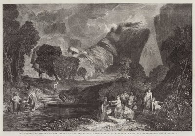 在马尔堡庄园画廊中的Hesperides花园中的不和谐女神 作者 Joseph Mallord William Turner