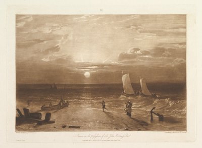 米尔德迈（Mildmay）Sea-Piece Liber Studiorum，第8部分，盘子40，1812年2月11日。 作者 约瑟夫·马洛德·威廉·特纳