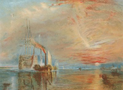老Temeraire拉着她的最后一个泊位（chromolitho） 作者 Joseph Mallord William Turner
