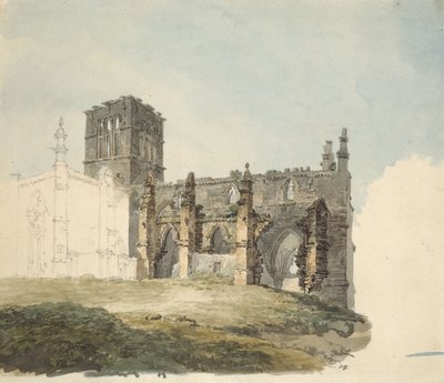 哈丁顿的废墟修道院，c。 1794年（编织纸上的水彩石墨） 作者 约瑟夫·马洛德·威廉·特纳