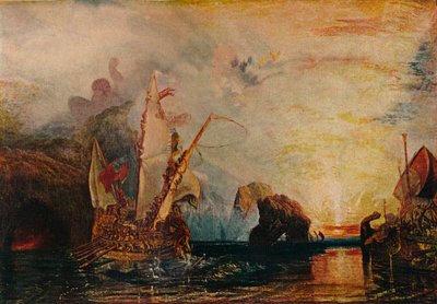 尤利西斯（Ulysses deriding Polyphemus）-荷马·奥德赛（Homers Odyssey），1829年，1911年 作者 约瑟夫·马洛德·威廉·特纳