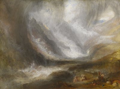 奥斯塔山谷：暴风雪，雪崩和雷暴，1836-37年 作者 约瑟夫·马洛德·威廉·特纳