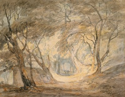带数字的林地场景，约1798年（纸上水彩） 作者 约瑟夫·马洛德·威廉·特纳