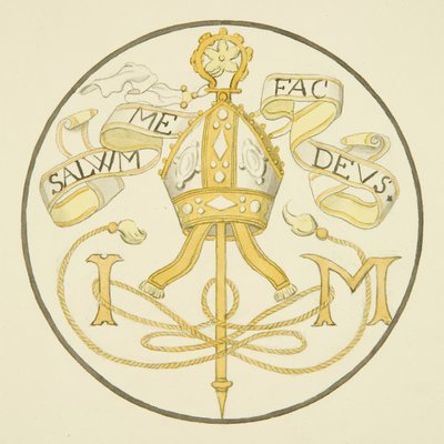 卡宁格斯教堂的彩色玻璃（纸本水彩） 作者 约瑟夫·曼宁