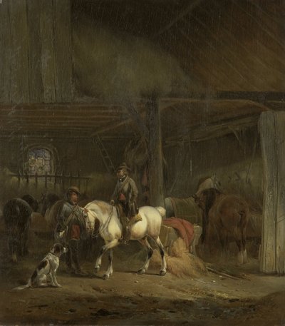 马厩 作者 Joseph Moerenhout