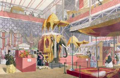 水晶宫、印度宫廷、酒吧。 狄金森兄弟（彩色石版画） 作者 约瑟夫·纳什
