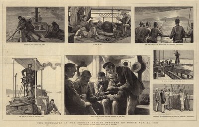 英国军官Soudan的叛乱在El Teb的途中 作者 Joseph Nash