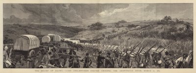 1879年3月31日，Ekowe的救济，切姆斯福德勋爵的专栏穿越Amantikulu河 作者 Joseph Nash