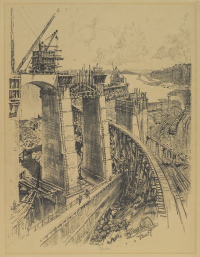 Gatun Lock的方法，1912年 作者 约瑟夫·彭内尔