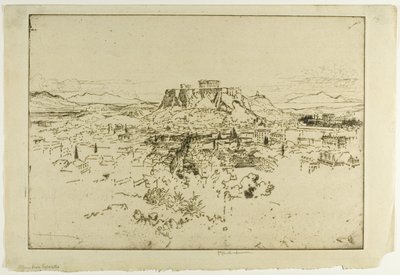 从里巴塞图斯山俯瞰雅典 作者 约瑟夫·彭内尔