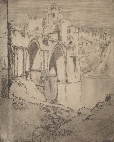 托莱多的圣胡安-德洛斯-雷奥斯桥，1904年。 作者 约瑟夫·彭内尔