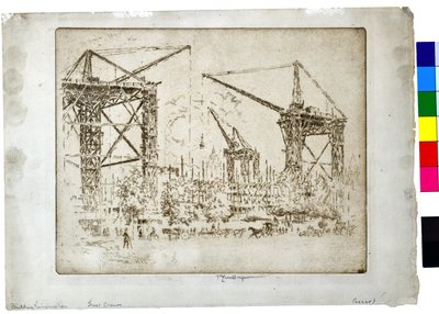 肯辛顿大鹤楼，约 1905 年（纸上蚀刻版画） 作者 约瑟夫·彭内尔