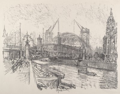 建造弗赖德里希-斯特拉斯车站，1921年。 作者 约瑟夫·彭内尔