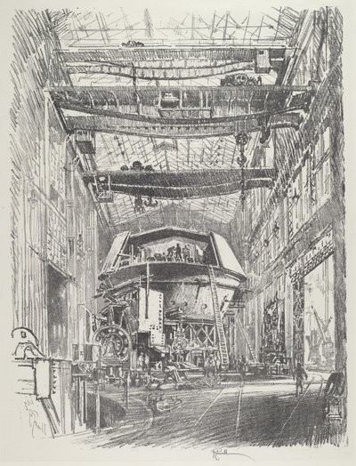建造大炮台，1916年。 作者 约瑟夫·彭内尔