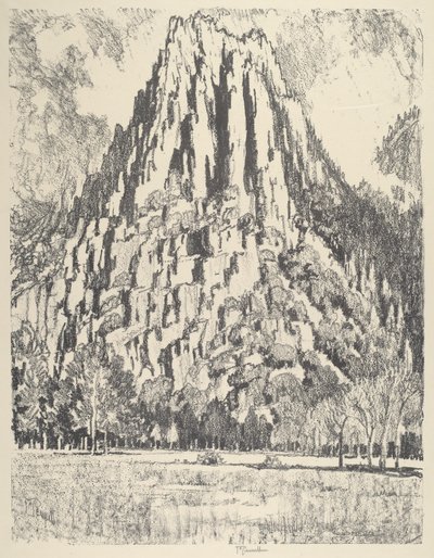优胜美地的山峰，1912年。 作者 约瑟夫·彭内尔