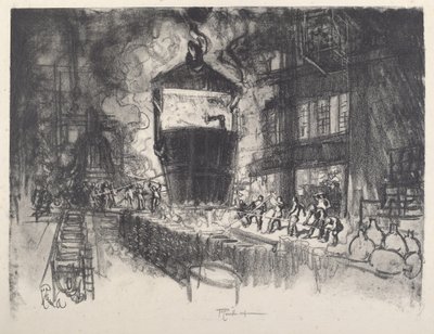 铸造炮弹，1917年。 作者 约瑟夫·彭内尔