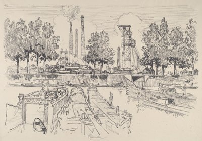 煤矿，法国Monceau，1911年。 作者 约瑟夫·彭内尔