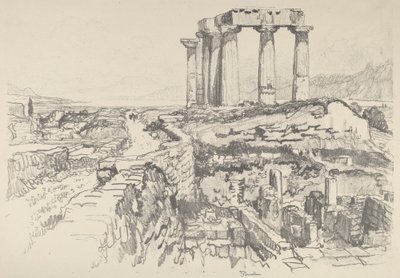 科林斯，朝海湾方向，1913年。 作者 约瑟夫·彭内尔