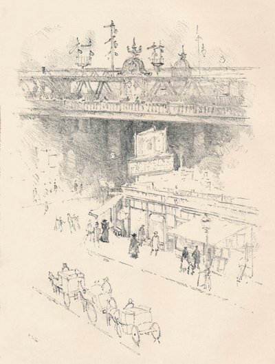 1896年，查令十字街，维利尔斯街一角 作者 约瑟夫·彭内尔