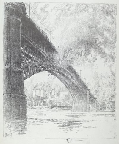 伊兹桥，圣路易斯，1919年。 作者 约瑟夫·彭内尔