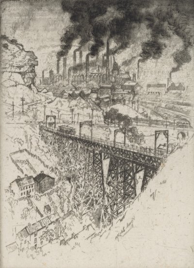 埃德加-汤姆森工厂，贝塞马尔，1909年。 作者 约瑟夫·彭内尔