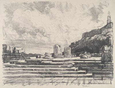 Eleusis，神庙的路面，1913年。 作者 约瑟夫·彭内尔