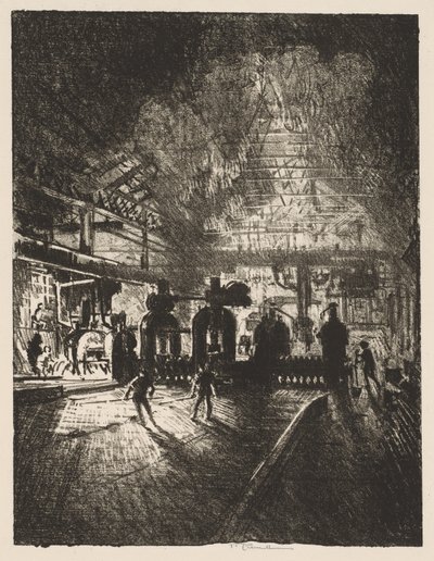 英国战时工作：在死亡的深渊中，为炮弹滚动钢条 作者 约瑟夫·彭内尔