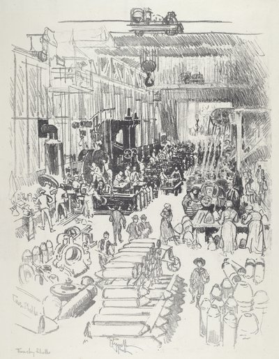 整理贝壳，1916年。 作者 约瑟夫·彭内尔