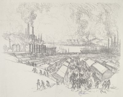 五点钟，1916年。 作者 约瑟夫·彭内尔