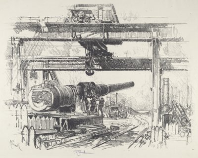 枪支测试，1916年。 作者 约瑟夫·彭内尔