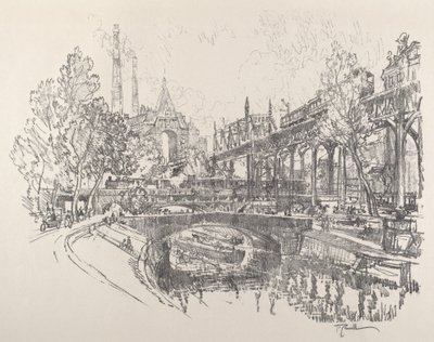 Landwehr运河，柏林，1921年。 作者 约瑟夫·彭内尔