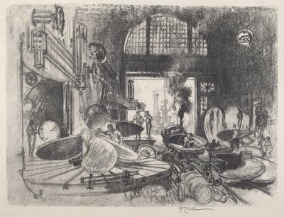制作螺旋桨叶片，1917年。 作者 约瑟夫·彭内尔