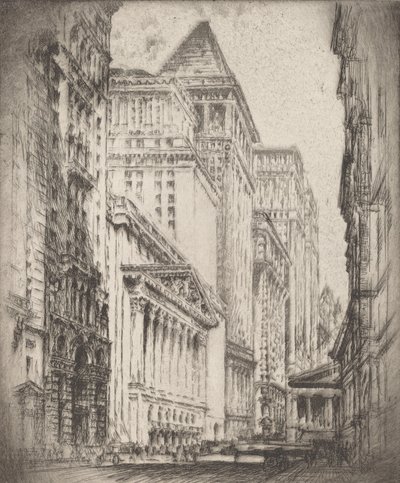 纽约证券交易所，1923年。 作者 约瑟夫·彭内尔