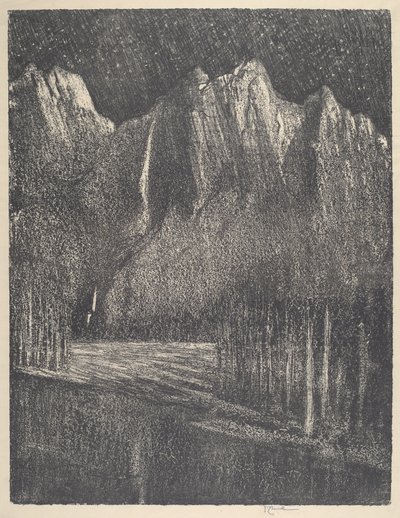 优胜美地的夜晚，1912年。 作者 约瑟夫·彭内尔