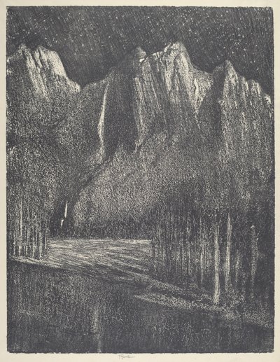 优胜美地的夜晚，1912年。 作者 约瑟夫·彭内尔