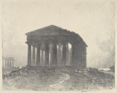 佩斯图姆，晚上，1913年。 作者 约瑟夫·彭内尔