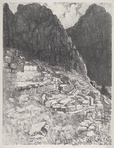 强者的座位，德尔菲，1913年。 作者 约瑟夫·彭内尔