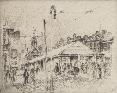 第二街市场，费城，1920年。 作者 约瑟夫·彭内尔