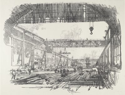 炮弹用钢条, 1916. 作者 约瑟夫·彭内尔