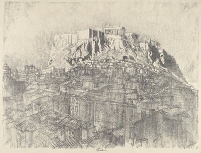 雅典卫城的日出，1913年。 作者 约瑟夫·彭内尔