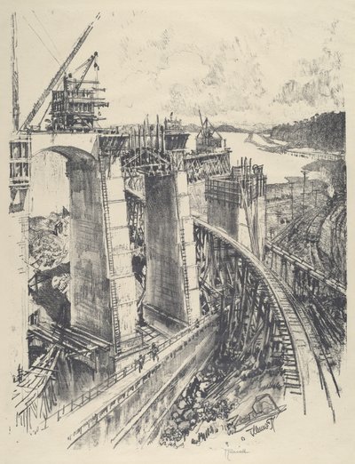 通往加通闸的道路，1912年。 作者 约瑟夫·彭内尔
