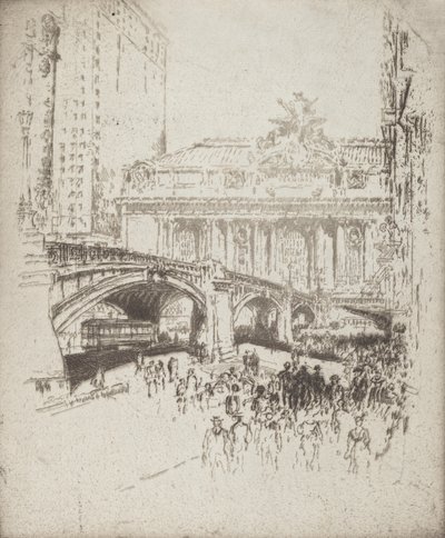 通往大中央的道路，纽约，1919年。 作者 约瑟夫·彭内尔