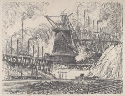 大磨坊，印第安纳州加里，1915年。 作者 约瑟夫·彭内尔