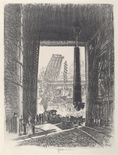 The Gun Pit, No.I, 1917. 作者 约瑟夫·彭内尔